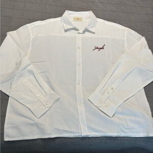 YoungLA White Casual Button Down Shirt